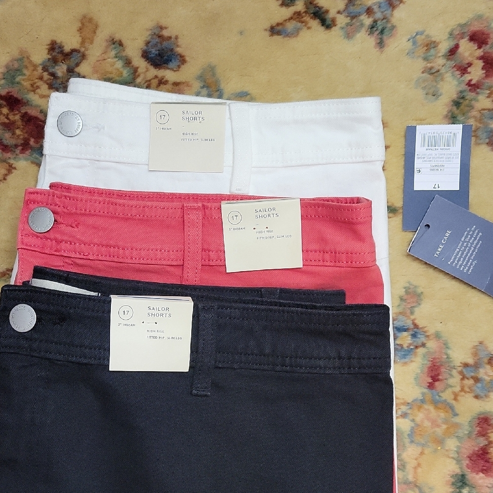 Universal Thread Women's Sailor Shorts - White, Pink, Black